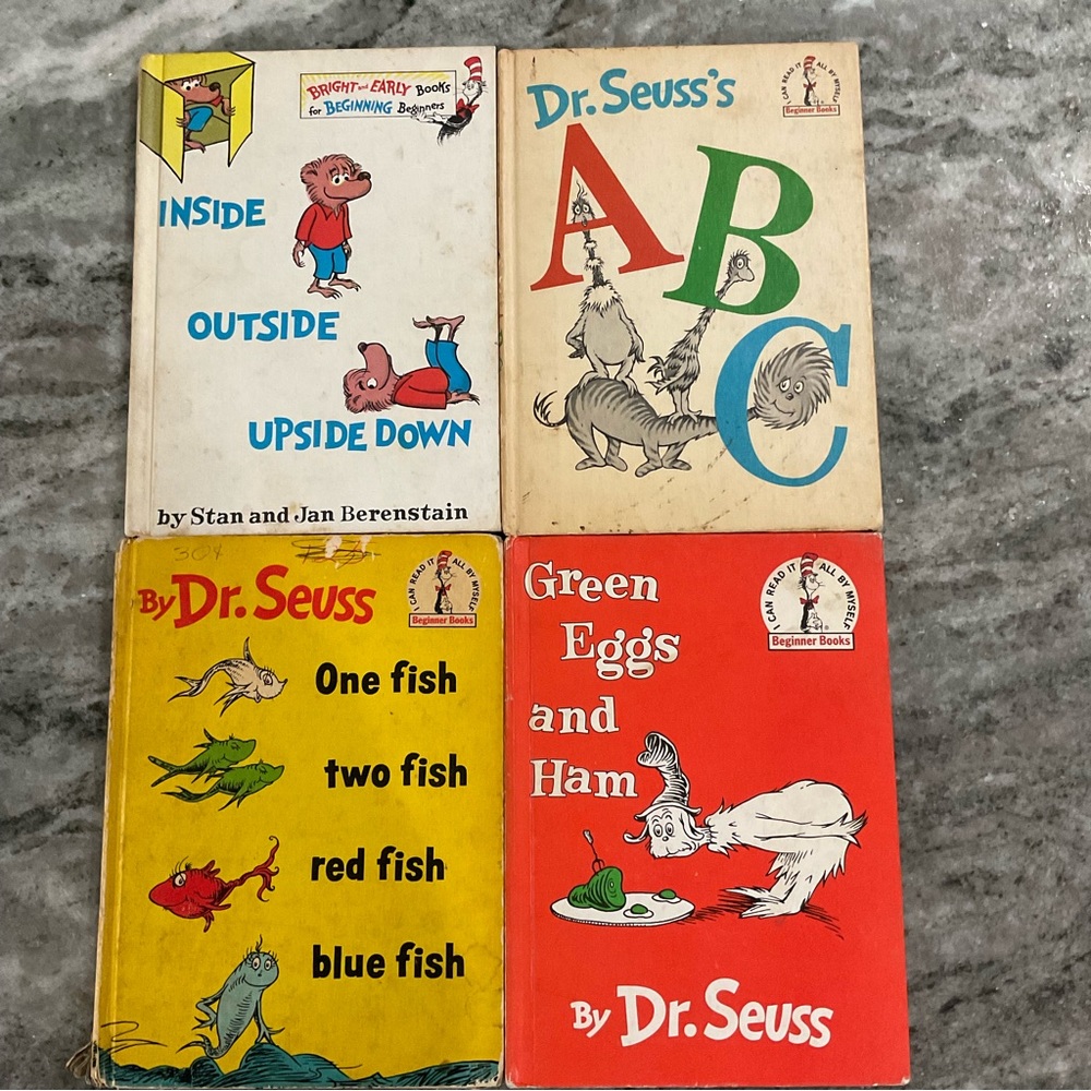 Vintage Children Dr. Seuss books - four